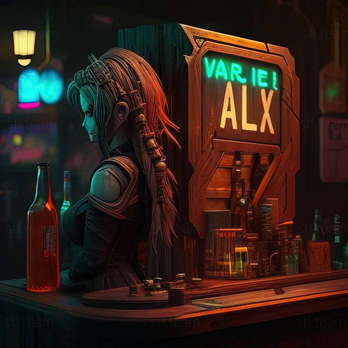 3D модель VA 11 Hall A Cyberpunk Bartender Action game (STL)